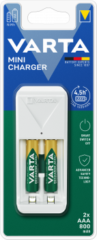 Varta Ladegerät Mini Charger inkl. 2xAAA 800mAh Akku