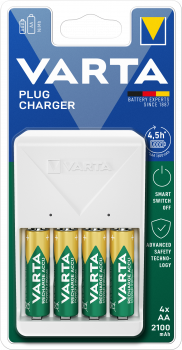 Preview: Varta Plug Charger inkl. 4xAA 2100mAh Akku