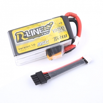 Tattu R-Line 1550mAh 95C 4S1P Lipo Battery Pack with XT60 Plug for FPV Racing Drone