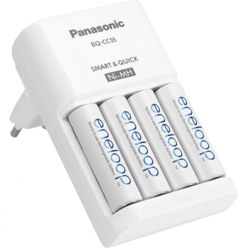 Panasonic Eneloop Quick-Charger BQ-CC55E inkl. 4x AA 2000 mAh