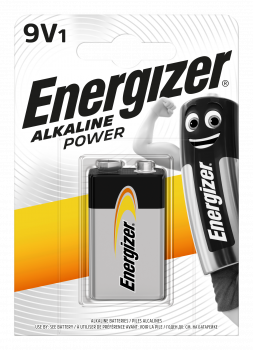 Energizer Alkaline Power E-Block 9V - 6LR61 - 1er Blister