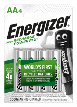 Energizer Akku Powerplus HR 6 AA Mignon 2000 mAh 4er Blister