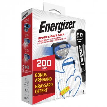 Energizer Sportpack Headlight Vision BLUE + Reflector Bracelet