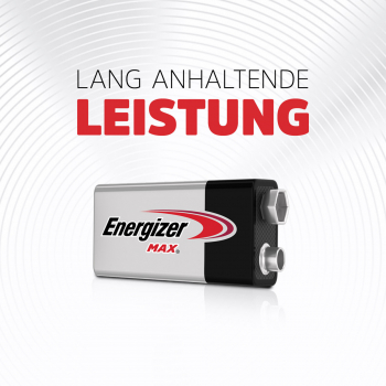 Energizer Max Alkaline E-Block 9V - 6LR61 - 1er Blister