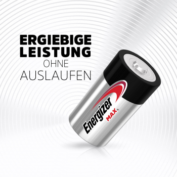 Preview: Energizer Max Alkaline Mono - D - LR20 - 2er Blister