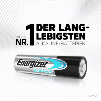 Preview: Energizer MAXPlus AA Mignon Alkaline Batterie 4er Blister
