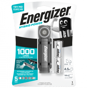 Energizer Kopfleuchte High Lumen Hybrid Powered Headlamp