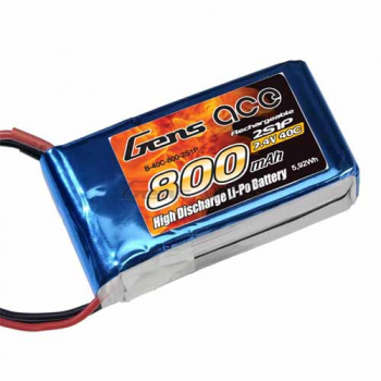 Grepow Lipo 7 4v 800mah 40C 2S1P Lipo Battery Pack