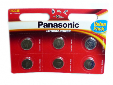 Panasonic Lithium CR 2025 3V - 5er Blister-Strip
