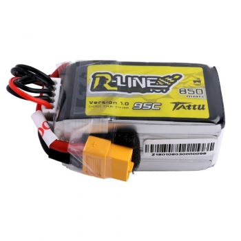 Tattu R-Line 850 mAh 4S1P 95C 14,8 V Lipo-Akku mit XT60-Stecker