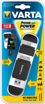 Varta Mini Power Pack mobiler Lader für iPhone & micro USB