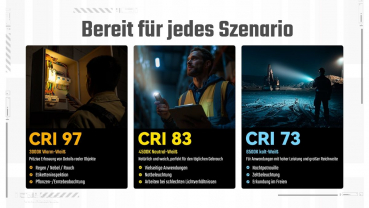 Preview: Nitecore Taschenlampe EDC07 1500 Lumen MCT schwarz