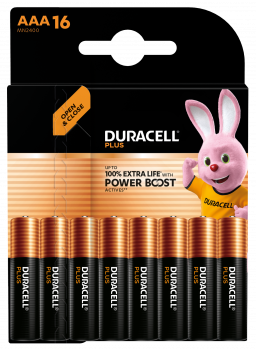 Duracell Plus Power Boost LR3 AAA Micro MN2400 - 16er Blister