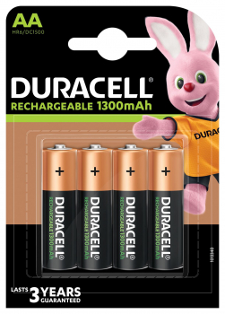 Duracell Rechargeable AA HR6 Mignon 1300 mAh - 4er Blister