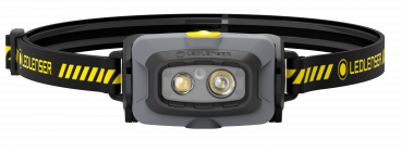 Preview: Led Lenser Kopfleuchte HF4R Work gelb inkl. Helmhalterung