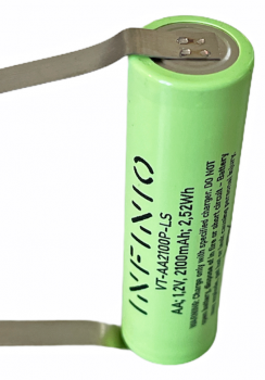 Infinio Pro Series NiMH AA 1,2V 2100 mAh LSD FLATTOP mit U-Fahne