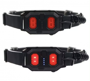 Preview: Infinio GreenX FOLD EVO Headlight Stirnlampe mit rotem Rücklicht USB-C Rechargeable