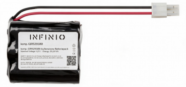 Infinio 4,5V Batteriepack L91 3S2P F2x3 mit Kabel für Gira