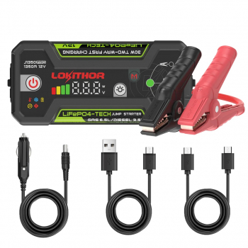 Preview: Lokithor J1350 PRO Jumpstarter 12V 1350A LiFePO4 Powerbank & Leuchte