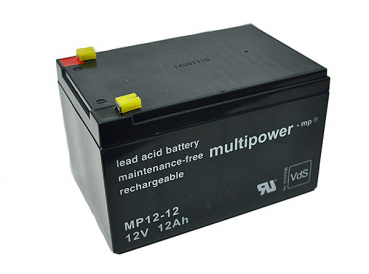 Multipower 12-12 Blei-Vlies 12V 12,0 Ah 4,8 mm mit VDS Zulassung