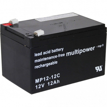 Multipower Batterie MP12-12C  Blei Akku Zyklentyp AGM - Deep Cycle VRLA 12V 12 Ah