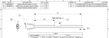 Preview: Molex 215323-2021 Mini-Fit Jr.-Stecker auf freies Ende, 2 -polig, 4.2 mm, 1 Reihe, 150 mm Kabellänge
