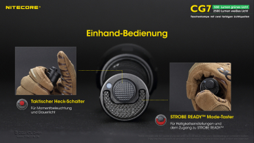 Nitecore Pro Taschenlampe Chameleon CG7 - Grünlicht