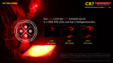 Preview: Nitecore Pro Taschenlampe Chameleon CR7 - Rotlicht