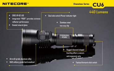 Nitecore Pro Flashlight CU6 Chameleon - UV-LED