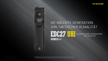 Preview: Nitecore Pro EDC27 Uhi Taschenlampe - 3100 Lumen aufladbar USB-C