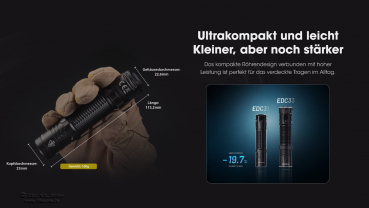Nitecore flashlight EDC31 - 3500 lumens