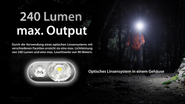 Preview: Nitecore Pro Kopfleuchte HA11 - 240 Lumen