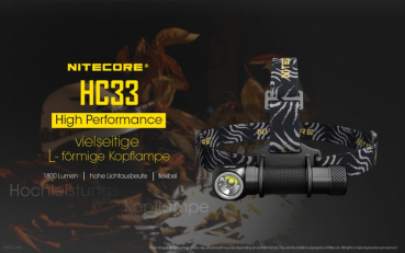 Nitecore Pro Kopfleuchte HC33 - 1800 Lumen