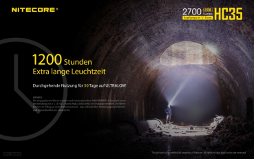 Nitecore Pro Kopfleuchte HC35 inkl. NL2740HP - 2700 Lumen