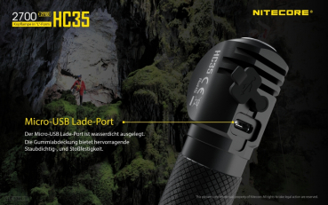 Nitecore Pro Kopfleuchte HC35 inkl. NL2740HP - 2700 Lumen