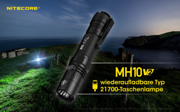 Preview: Nitecore Flashlight MH10 V2 1200 Lumen rechargeable