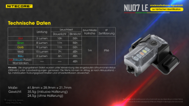 Nitecore Pro Signalleuchte NU07 LE