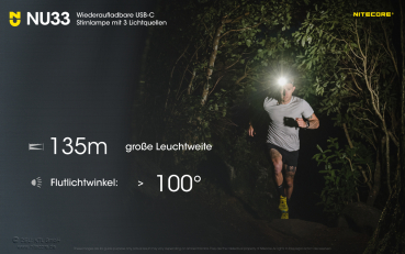 Nitecore Pro Kopfleuchte NU33 - 700 Lumen