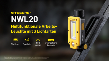 Preview: Nitecore Worklight NWL20 - 600 Lumen