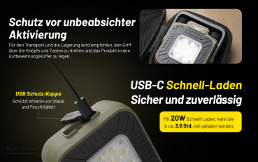 Nitecore NWL30 - 3 in 1 Universal-Arbeitsleuchte