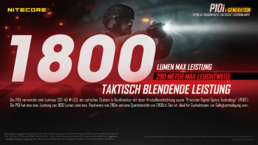 Preview: Nitecore Pro Taschenlampe P10i - 1800 Lumen
