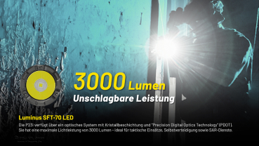Preview: Nitecore Pro Taschenlampe P23i - 3000 Lumen