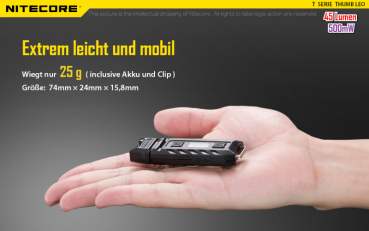 Nitecore Keyring Schlüsselbundlampe Thumb UV
