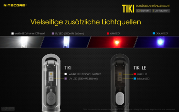 Nitecore Keyring Schlüsselbundleuchte TIKI LE 300 Lumen