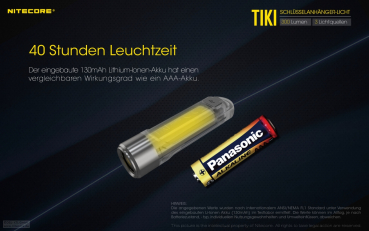 Nitecore Keyring Schlüsselbundleuchte TIKI LE 300 Lumen