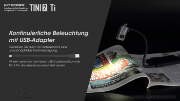 Nitecore Keyring Schlüsselbundleuchte TINI 2 Titanium - 500 Lumen