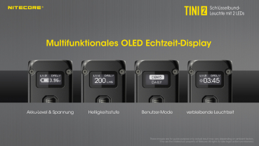 Preview: Nitecore Keyring Schlüsselbundleuchte TINI 2 - grau