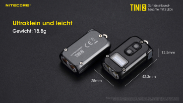 Nitecore Keyring Schlüsselbundleuchte TINI 2 - schwarz