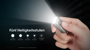 Nitecore Taschenlampe TINI 3 schwarz - 600 Lumen, OLED-Display