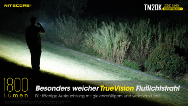 Nitecore Pro Taschenlampe TM20K - 20000 Lumen inkl. Akku